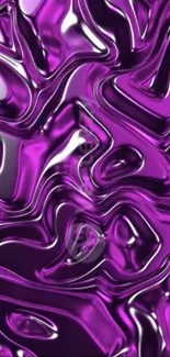 Vibrant abstract purple waves mobile wallpaper.