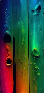 Vibrant abstract rainbow lines on a dark background with fluid textures.