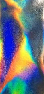 Vibrant rainbow abstract design with iridescent colors.