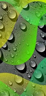 Abstract wallpaper with vibrant raindrop design.