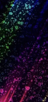 Colorful abstract raindrop pattern wallpaper