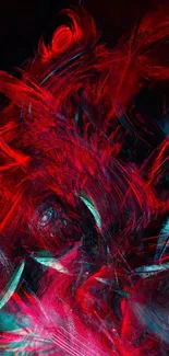 Abstract red swirl mobile wallpaper with dynamic design.