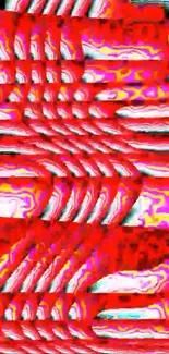 Vibrant abstract red wave patterns