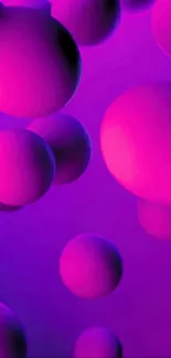 Purple and pink abstract spheres mobile wallpaper