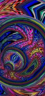 Colorful abstract spiral pattern wallpaper.