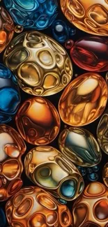 Colorful abstract stones wallpaper with vibrant hues.