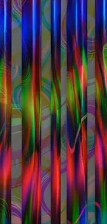 Colorful abstract stripes mobile wallpaper with vibrant design.