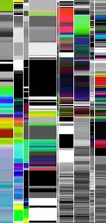 Vibrant abstract striped digital wallpaper pattern.