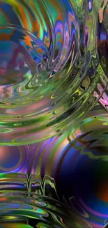 Vibrant abstract swirl art with dynamic colors.