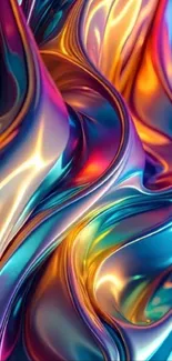 Abstract vibrant swirl art mobile wallpaper with dynamic colors.