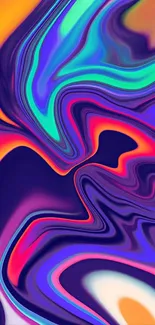 Vibrant abstract swirl design wallpaper with dynamic colors.