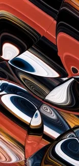 Vibrant abstract swirl wallpaper design