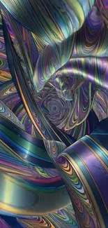 Vibrant swirling abstract design with colorful patterns.