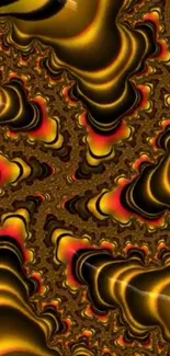 Abstract vibrant swirl pattern in golden brown tones.