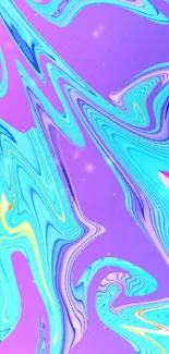 Vibrant abstract swirl wallpaper in purple and teal tones.