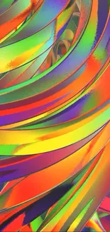 Vibrant abstract swirl with dynamic colors.