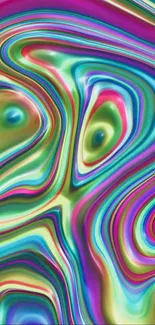 Colorful abstract swirl pattern design for mobile wallpaper.