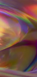 Vibrant abstract swirl with rainbow colors.