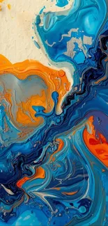 Vibrant abstract wallpaper with swirling colors.
