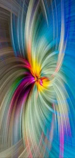 Vibrant abstract swirl wallpaper with colorful dynamic patterns.