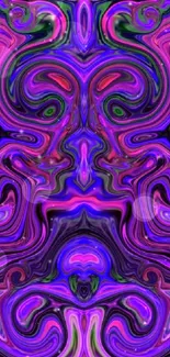 Dynamic purple swirl wallpaper with fluid abstract design.