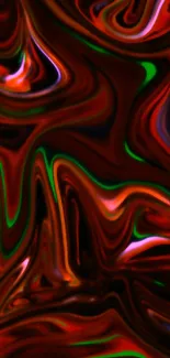 Abstract dark red and black swirl pattern wallpaper.