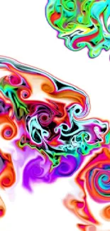 Colorful abstract swirls with vibrant design.