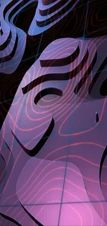 Vibrant abstract topographic art wallpaper.