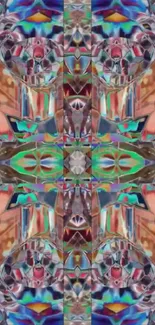 Colorful abstract geometric pattern wallpaper.
