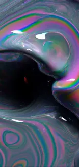 Colorful abstract mobile wallpaper with vibrant swirling patterns.