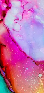 Vibrant abstract watercolor wallpaper with colorful hues.