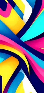 Vibrant abstract mobile wallpaper with bold colors
