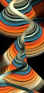 Abstract wave wallpaper with vibrant colors