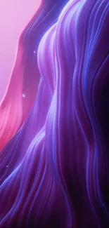 Dynamic purple and pink abstract waves mobile wallpaper.