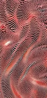 Mesmerizing abstract wallpaper with wavy patterns in vibrant pink tones.