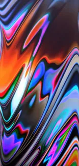 Colorful abstract waves with vibrant patterns.