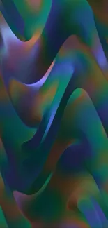 Vibrant abstract waves in blue tones