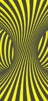 Vibrant abstract yellow spiral pattern wallpaper for mobile phones.