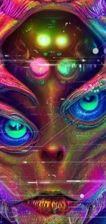 Colorful alien art wallpaper with vibrant hues and a surreal design.