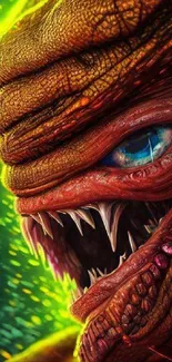 Bright and vivid alien monster artwork with intense colors.