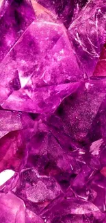 Vibrant purple amethyst crystals wallpaper design.