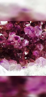 Beautiful amethyst crystal wallpaper with vibrant purple hues.