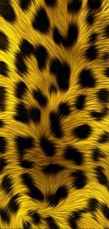 Vibrant leopard fur pattern in golden yellow hues.