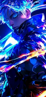 Vibrant anime character with dynamic colors.