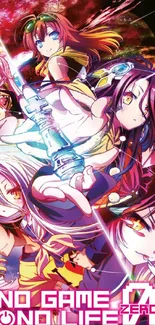 Anime wallpaper from 'No Game No Life Zero' with vibrant colors and characters.