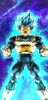 Super Saiyan anime character with vibrant energy.