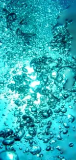 Aqua bubble wallpaper with vibrant blue tones.
