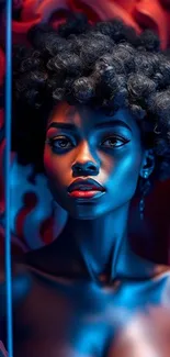 Vibrant and artistic portrait wallpaper.