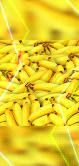 Vibrant banana and neon design mobile wallpaper.