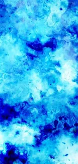 Vibrant blue abstract mobile wallpaper design.